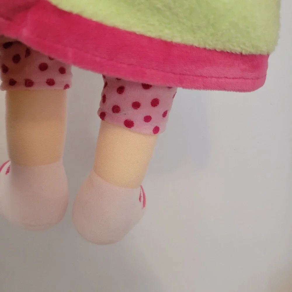 Sterntaler Plush Rag Doll Heart Jumper Polka Dot Headscarf Yellow Hair Spielzeug